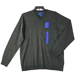 APT.9 ~Men's Size XL~ Olive Green Seriously Soft Merino V-Neck Sweater NWT.